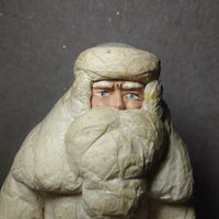 Дед Мороз ватный папье маше ссср старинный