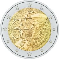 2 Евро Португалия  2022 35 лет программы Erasmus UNC из ролла