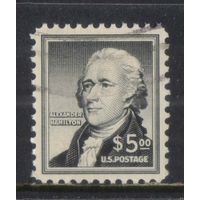 США 1954 Знаменитые американцы и памятники Гамилтон Стандарт Концовка#675А