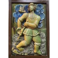 90/60см;Нестеревский Н.Л. Керамическое панно. Размер 90х60см.