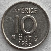Швеция 10 эре 1955 г.