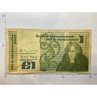 Банкнота Ирландия 1 фунт 1986 год - Королева Мэйв -472