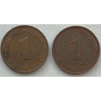 Германия 1 пфенниг 1976 г. G. Цена за 1 шт.