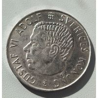 С рубля без мц! 5 крон 1955 Швеция серебро