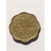 Цейлон 2 цента 1957