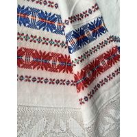 Старинный вышитый ручник рушник лен