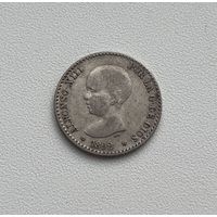 ИСПАНИЯ  50 сентимо 1892 г.