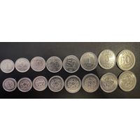 Бразилия Полный набор 8 монет 1986-1988 год UNC