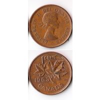 1 цент Канада 1963 года