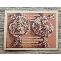 Werty71 Польша г Глубчице Германия 50 пфеннигов 1922 aUNC Банкнота Погоня нотгельд