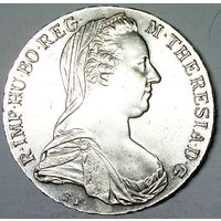 РАСПРОДАЖА!!! - АВСТРИЯ 1 талер 1780 год "МАРИЯ ТЕРЕЗИЯ" серебро - aUNC! - ШТЕМПЕЛЬНЫЙ БЛЕСК!