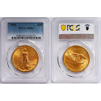20 долларов 1928 г. Шагаюшая свобода. США. PCGS MS 64. Золото. KM# 131