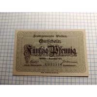 Германия 50 пфенингов (бумага ) 5