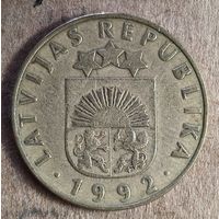 Латвия 2-я республика 20 сантимов (не магнитная), 1992 г., KM# 22.1