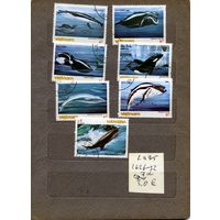 ВЬЕТНАМ, 1985,  КИТООБРАЗНЫЕ, серия 7м, гашен