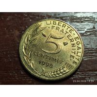 Франция 5 сантимов 1998