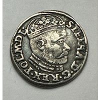 3 гроша 1585 г. Олькуш. Редкость. Отличный коллекционный экземпляр. Патина