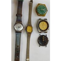 Часовой лот с часами"Seiko,Swatch,Citizen"