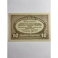 10 геллеров (нотгельды) 1921 г. Австрия.-0812