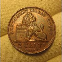 2 сантима 1919 Бельгия отличные!