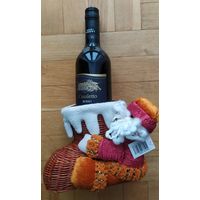 Для бутылки - Новогодний валенок с Дедом Морозом