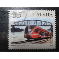 Латвия, 2012. Железнодорожный мост, марка из блока