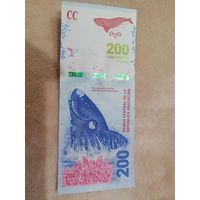 Аргентина 200 UNC c рубля