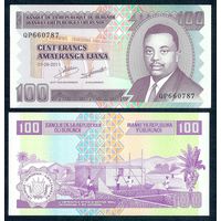 Бурунди. 100 франков 2011 год. UNC
