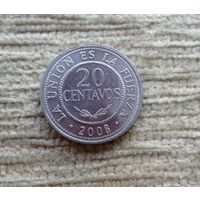 Werty71 Боливия 20 сентаво 2008