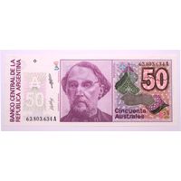 Аргентина 50 аустралей 1986 год, UNC