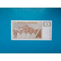 2 толара 1990 года. Словения. UNC. Распродажа