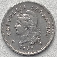 Аргентина 10 сентаво 1939 г.