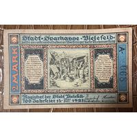 Нотгельд 2 марки 1921 год. Билефельд. Веймарская республика