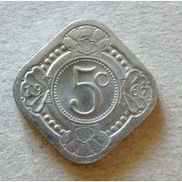 Нидерландские Антильские острова 5 центов, 1967 год, KM# 6, ю