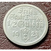 Данциг 1/2 гульдена, 1923    ( 1-4-3 )