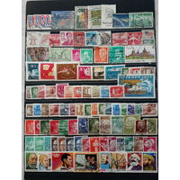 Марки. Сборный лот. Более 150шт. (США, Испания, Венгрия, Германия, Куба, Либерия, Монголия, Австрия)