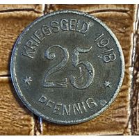 Монеты 25 пфеннигов 1918 год. Кобленц. Веймарская республика.