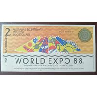 2 доллара Экспо-1988 - Австралия - UNC