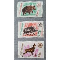 Румыния лесные звери 3шт