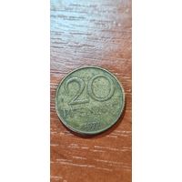 Германия 20 пфеннигов 1971