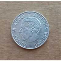 Швеция, 1 крона 1965 г., серебро 0.400, Густав VI Адольф (1950-1973)