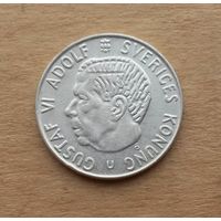 Швеция, 1 крона 1965 г., серебро 0.400, Густав VI Адольф (1950-1973)