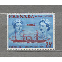 Гренада 1961** 100 лет маркам колонии, Королева Британии Виктория и Елизавета II