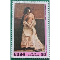 Куба 1976. Живопись. Jose Arburu Morell. La Chula. Марка из серии