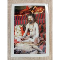 О-10. ПОДПИСАННАЯ ОТКРЫТКА. ИНДИЯ. ГОЛЫЙ ЙОГ.