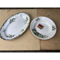 Новогодняя распродажа !Гарнитур из двух тарелка, блюдо . (БУДИ-ранние советы)