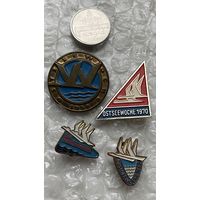 Значки ГДР Балтийский фестиваль, 4 шт