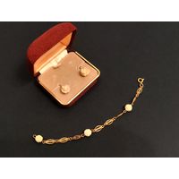 Набор, серьги и браслет слоновья кость от Jojak