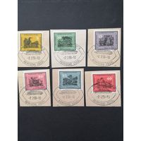 ГДР 1959 Полная серия марок на вырезках "Отечественные птицы" (спецгашение) Mi.698-703 каталог 6.00 евро