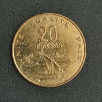Джибути 20 франков 1996 Корабль